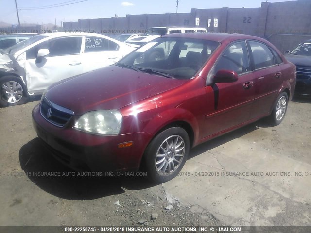 KL5JD56ZX7K510324 - 2007 SUZUKI FORENZA CONVENIENCE/POPULAR RED photo 2