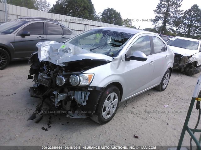 1G1JA5SH0D4116212 - 2013 CHEVROLET SONIC LS 银色 照片 2