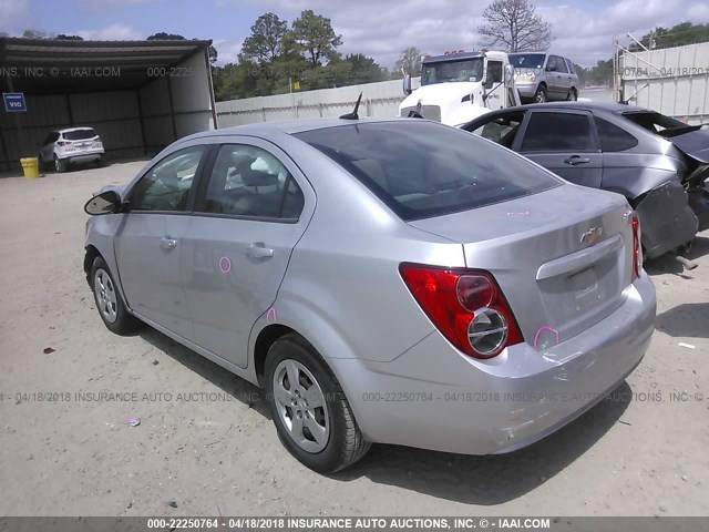 1G1JA5SH0D4116212 - 2013 CHEVROLET SONIC LS 银色 照片 3