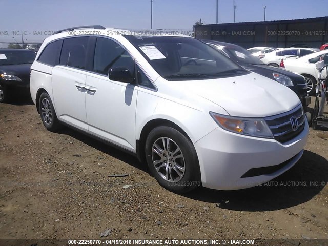 5FNRL5H61BB052987 - 2011 HONDA ODYSSEY EXL თეთრი ფოტო 1