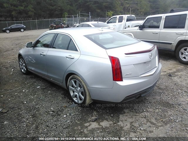 1G6AA5RAXE0104046 - 2014 CADILLAC ATS SILVER photo 3