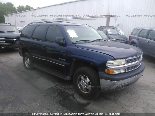 1GNEC13Z82R120423 - 2002 CHEVROLET TAHOE C1500 BLUE photo 1