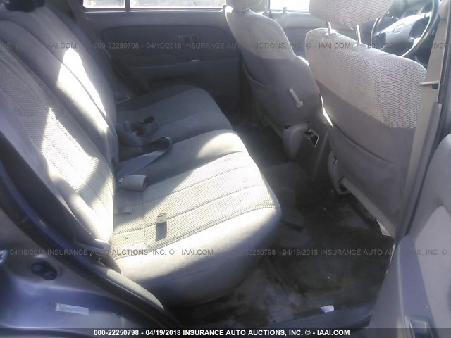 JT3GN86R320245435 - 2002 TOYOTA 4RUNNER SR5 GRAY photo 8