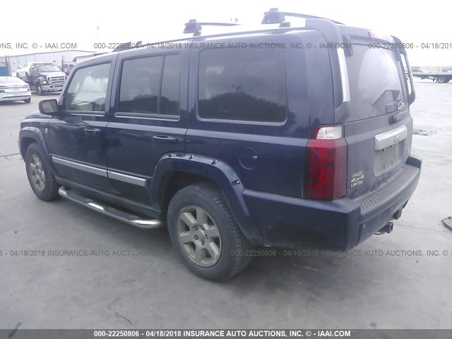 1J8HG58266C214430 - 2006 JEEP COMMANDER LIMITED BLUE photo 3