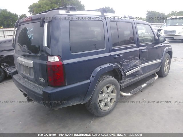 1J8HG58266C214430 - 2006 JEEP COMMANDER LIMITED BLUE photo 4