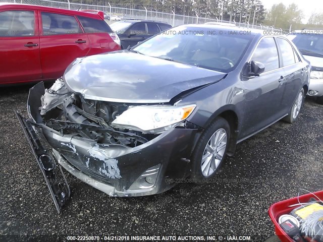 4T1BD1FK3EU111018 - 2014 TOYOTA CAMRY HYBRID/LE/XLE 灰色 照片 2