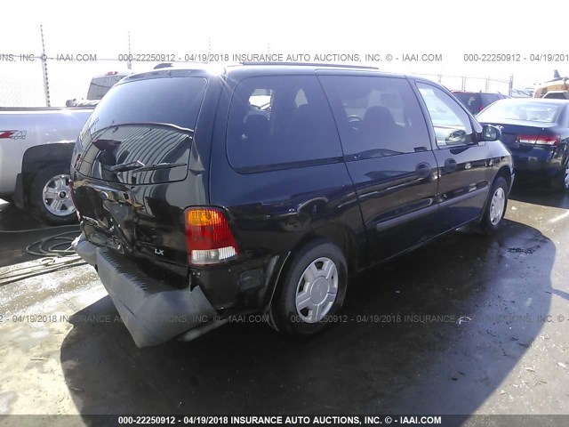 2FMZA51481BB73361 - 2001 FORD WINDSTAR LX BLACK photo 4