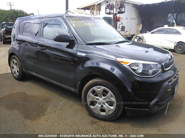 KNDJN2A21F7225321 - 2015 KIA SOUL BLACK photo 1