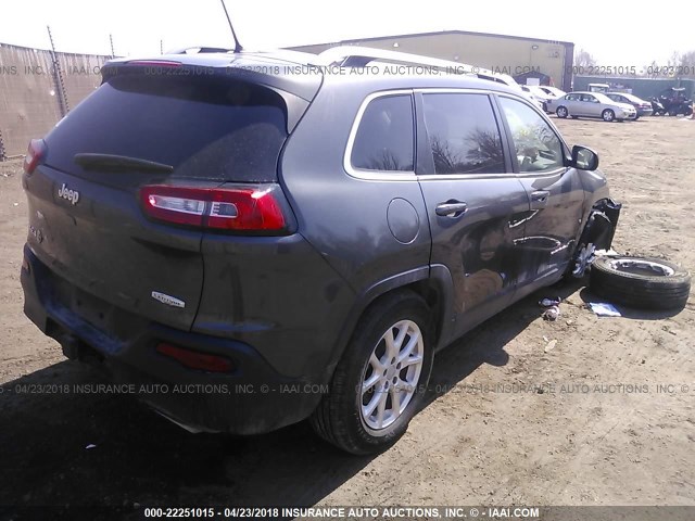 1C4PJMCS0FW635094 - 2015 JEEP CHEROKEE LATITUDE GRAY photo 4