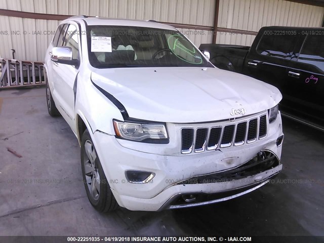 1C4RJECG9EC185066 - 2014 JEEP GRAND CHEROKEE OVERLAND WHITE photo 1