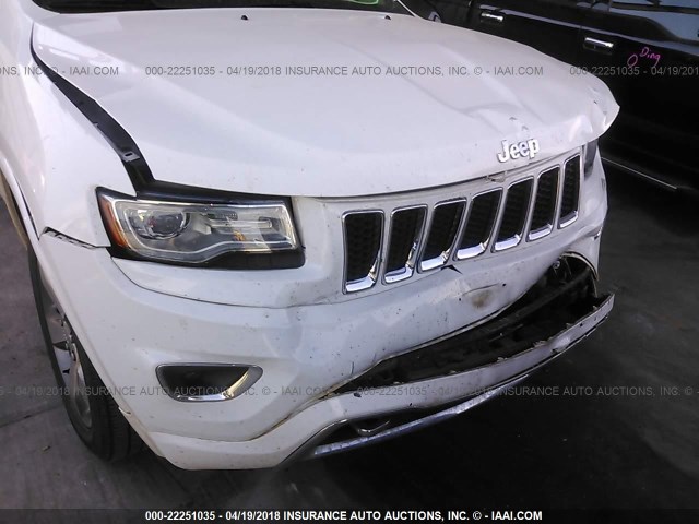 1C4RJECG9EC185066 - 2014 JEEP GRAND CHEROKEE OVERLAND WHITE photo 6