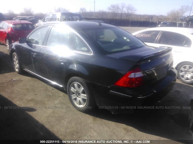1FAHP24137G126423 - 2007 FORD FIVE HUNDRED SEL BLACK photo 3