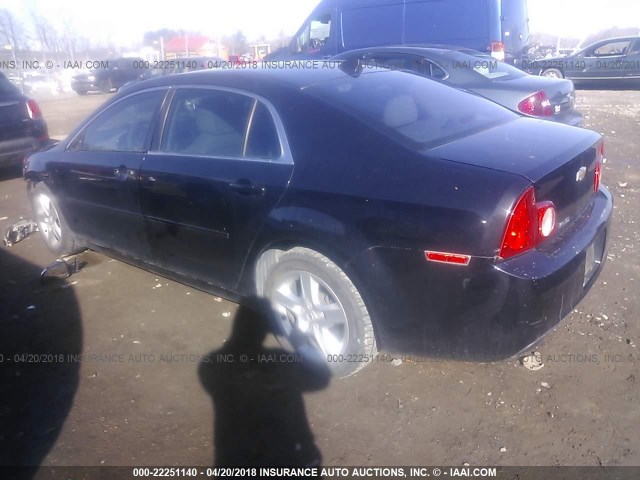 1G1ZB5E01CF202282 - 2012 CHEVROLET MALIBU LS BLACK photo 3