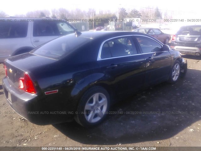 1G1ZB5E01CF202282 - 2012 CHEVROLET MALIBU LS BLACK photo 4