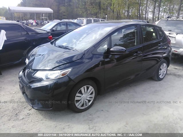 JHMGK5H52HS002093 - 2017 HONDA FIT LX BLACK photo 2