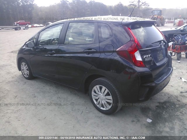 JHMGK5H52HS002093 - 2017 HONDA FIT LX BLACK photo 3