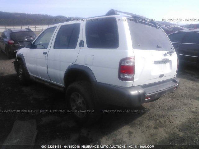 JN8AR07S4YW406698 - 2000 NISSAN PATHFINDER LE/SE/XE WHITE photo 3