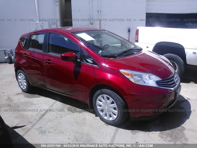 3N1CE2CPXFL352570 - 2015 NISSAN VERSA NOTE S/S PLUS/SV/SL/SR RED photo 1