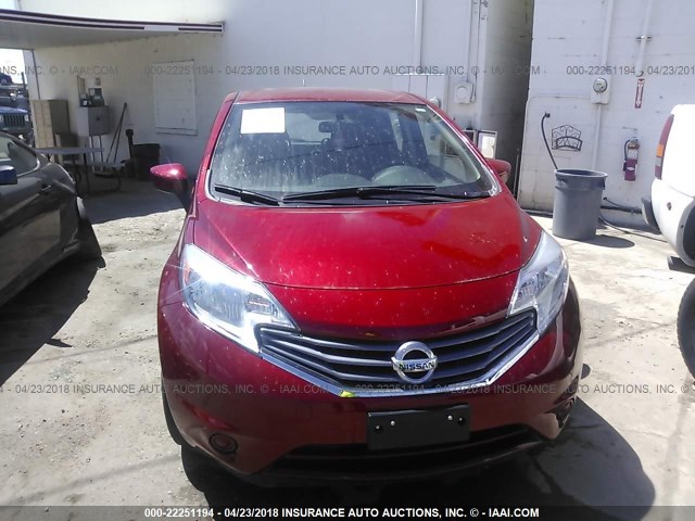 3N1CE2CPXFL352570 - 2015 NISSAN VERSA NOTE S/S PLUS/SV/SL/SR RED photo 6