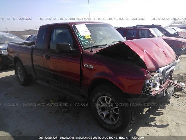 1FTZR45E67PA61377 - 2007 FORD RANGER SUPER CAB RED photo 1