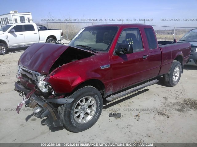 1FTZR45E67PA61377 - 2007 FORD RANGER SUPER CAB RED photo 2