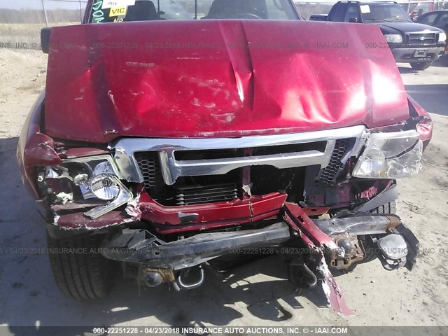 1FTZR45E67PA61377 - 2007 FORD RANGER SUPER CAB RED photo 6