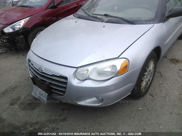 1C3EL55R46N169620 - 2006 CHRYSLER SEBRING TOURING SILVER photo 6