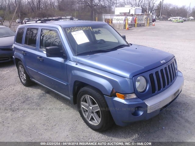 1J8FF48W17D251338 - 2007 JEEP PATRIOT LIMITED BLUE photo 1