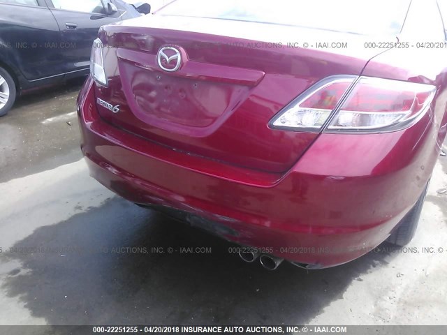 1YVHZ8BH5C5M30442 - 2012 MAZDA 6 I RED photo 6