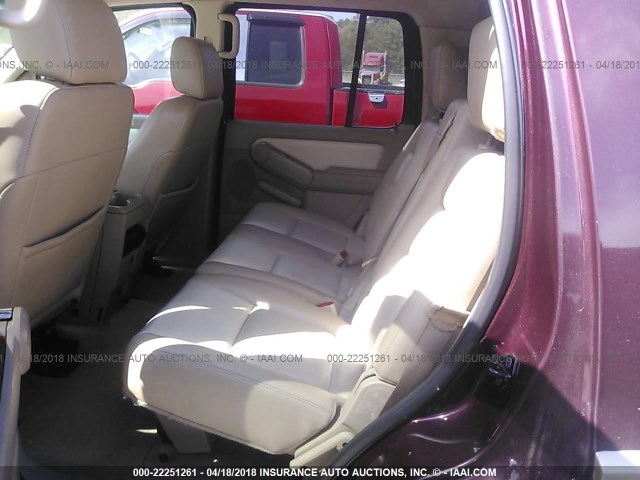 1FMEU74E27UB42695 - 2007 FORD EXPLORER EDDIE BAUER BURGUNDY photo 8