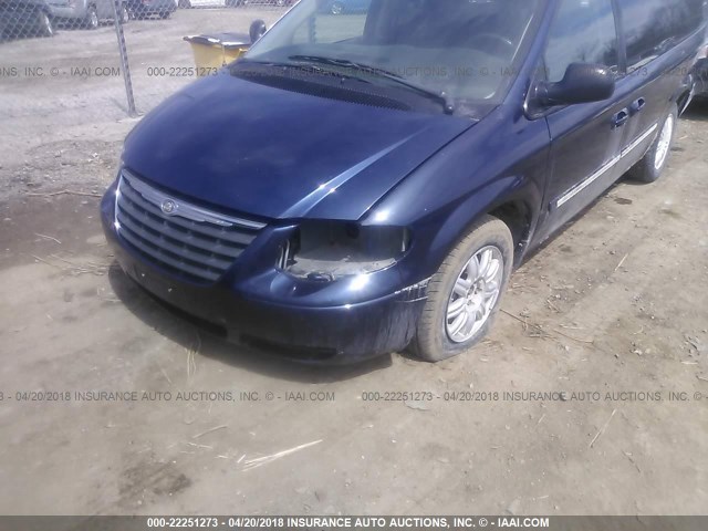 2A4GP54L76R818345 - 2006 CHRYSLER TOWN & COUNTRY TOURING BLUE photo 6