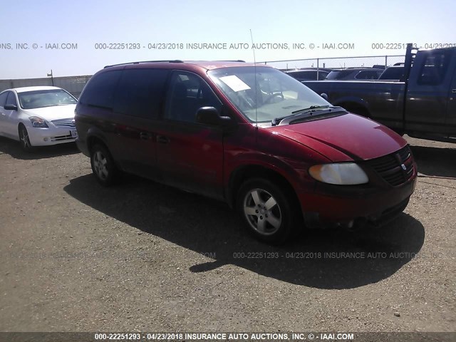 2D4GP44L25R440968 - 2005 DODGE GRAND CARAVAN SXT RED photo 1