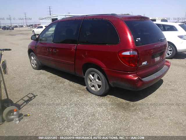 2D4GP44L25R440968 - 2005 DODGE GRAND CARAVAN SXT RED photo 3