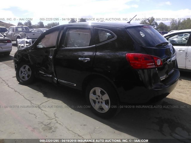 JN8AS5MT8FW159780 - 2015 NISSAN ROGUE SELECT S BLACK photo 3