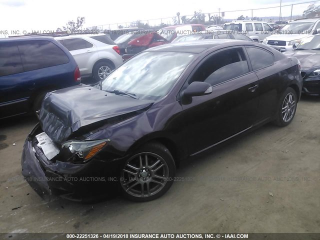 JTKDE167080252915 - 2008 TOYOTA SCION TC 紫色 照片 2
