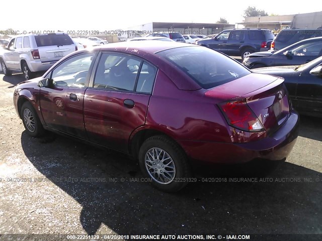 1G8AG52F64Z183169 - 2004 SATURN ION LEVEL 1 MAROON photo 3