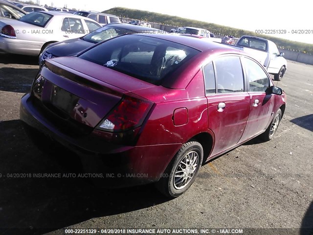 1G8AG52F64Z183169 - 2004 SATURN ION LEVEL 1 MAROON photo 4