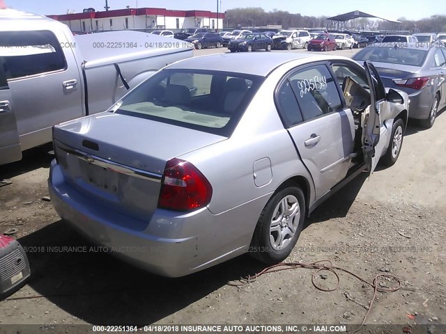 1G1ZS51F06F298257 - 2006 CHEVROLET MALIBU LS SILVER photo 4