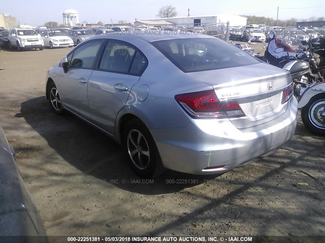 19XFB2F77FE297224 - 2015 HONDA CIVIC SE SILVER photo 3