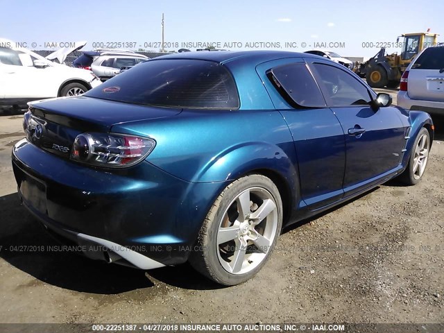 JM1FE173760206992 - 2006 MAZDA RX8 TURQUOISE photo 4