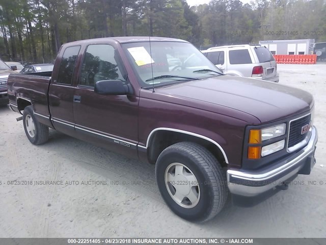 2GTEK19R0W1533647 - 1998 GMC SIERRA K1500 MAROON photo 1