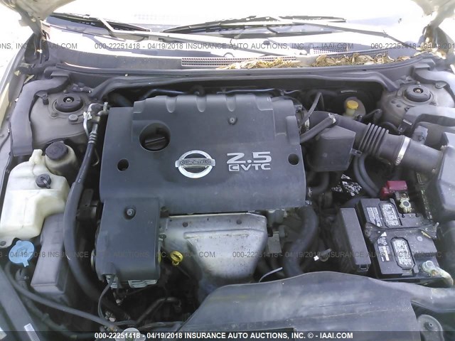 1N4AL11D53C204739 - 2003 NISSAN ALTIMA S/SL GRAY photo 10