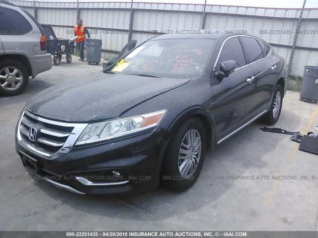 5J6TF3H54EL001388 - 2014 HONDA CROSSTOUR EXL BLACK photo 2