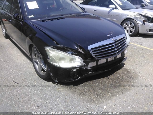 WDDNG71X97A029125 - 2007 MERCEDES-BENZ S 550 BLACK photo 6