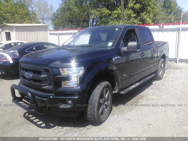 1FTEW1CP0FKE56757 - 2015 FORD F150 SUPERCREW BLACK photo 2