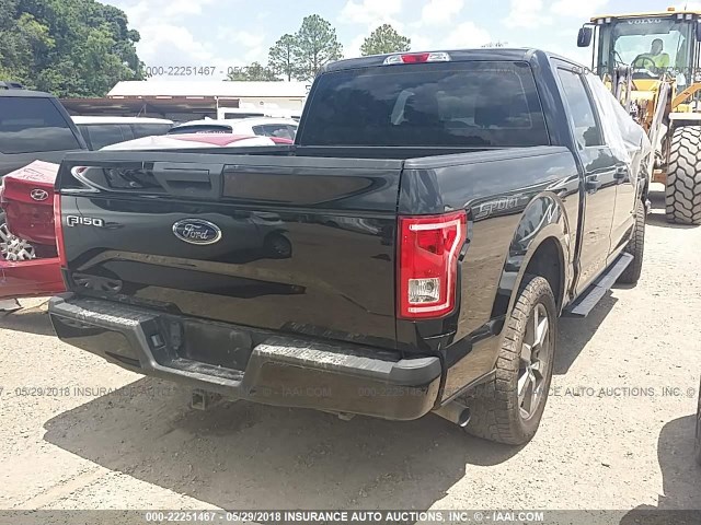 1FTEW1CP0FKE56757 - 2015 FORD F150 SUPERCREW BLACK photo 4