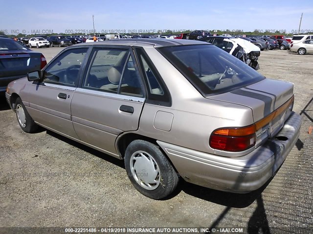 1FAPP14J0PW254047 - 1993 FORD ESCORT LX GOLD photo 3