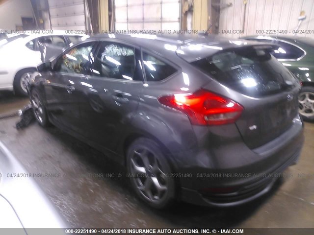 1FADP3L93FL348350 - 2015 FORD FOCUS ST GRAY photo 3