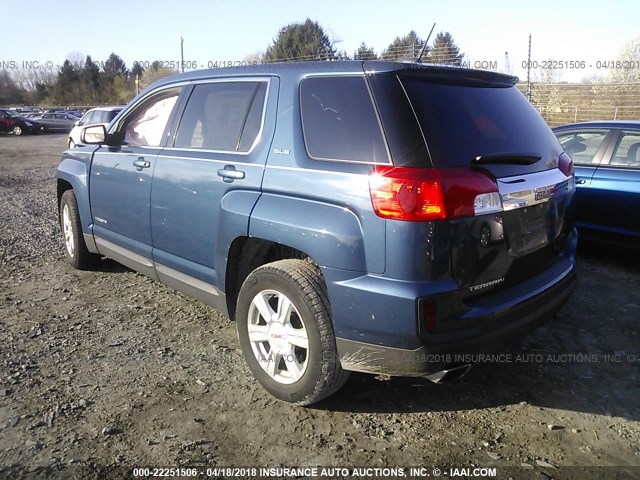 2GKALMEK5G6335645 - 2016 GMC TERRAIN SLE BLUE photo 3