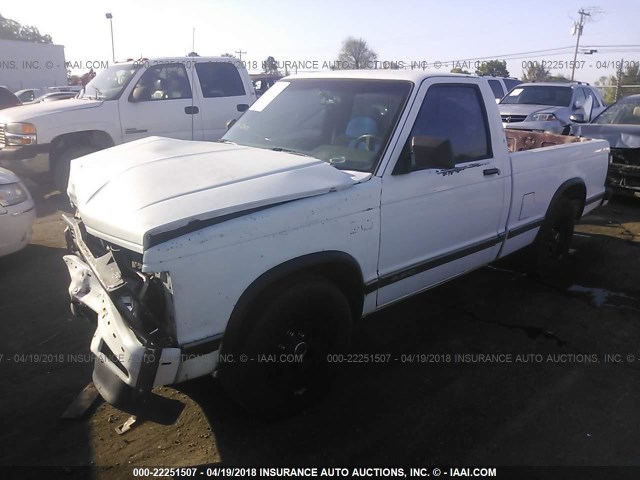 1GCCS14R7P8178585 - 1993 CHEVROLET S TRUCK S10 WHITE photo 2